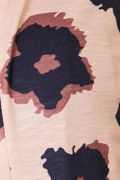 Sarah Express Women's Printed Button Front Longline Cardigan