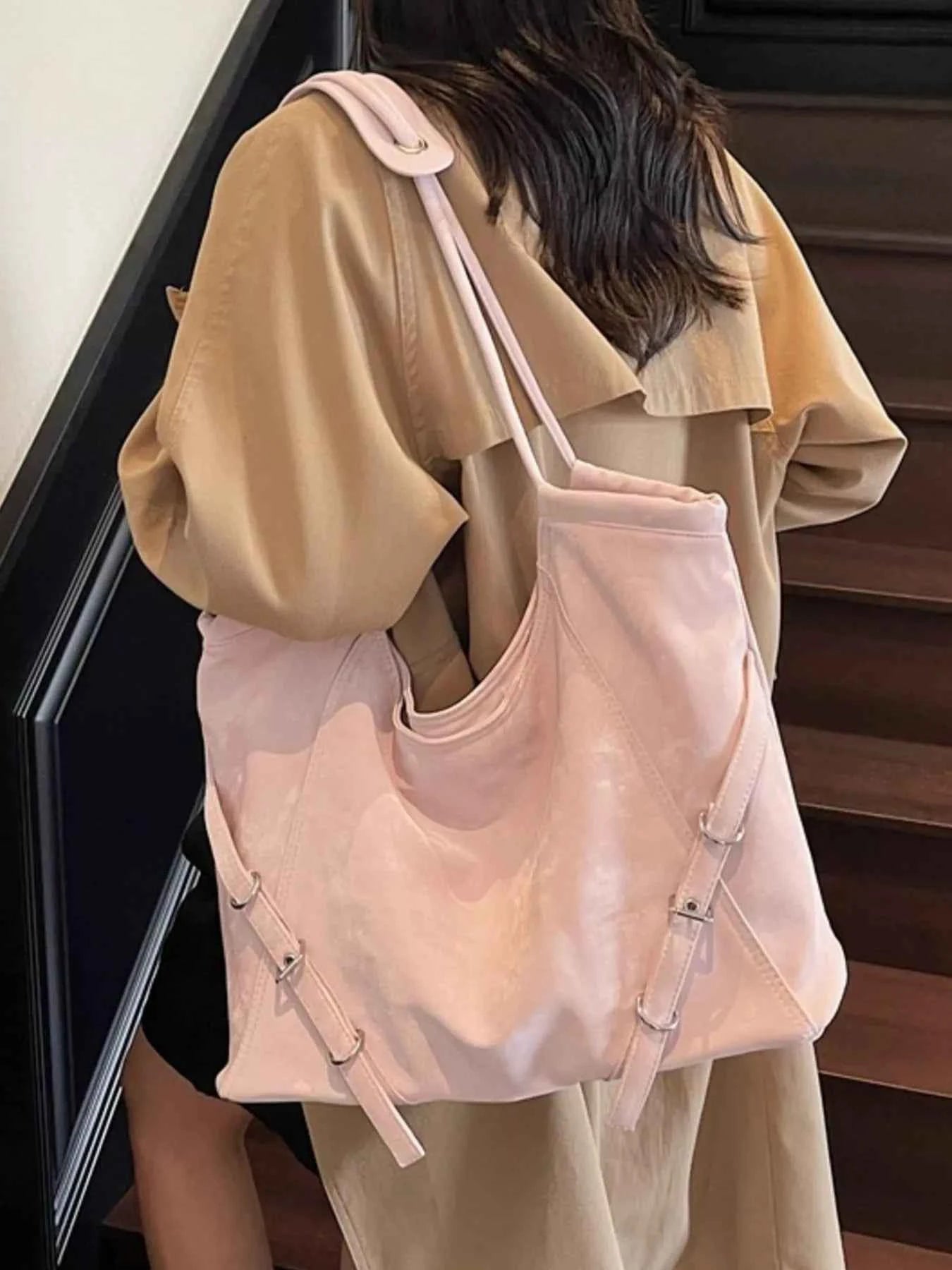 Sarah Express Women's Faux Leather Tote Bag - Large Shoulder Bag Handbag