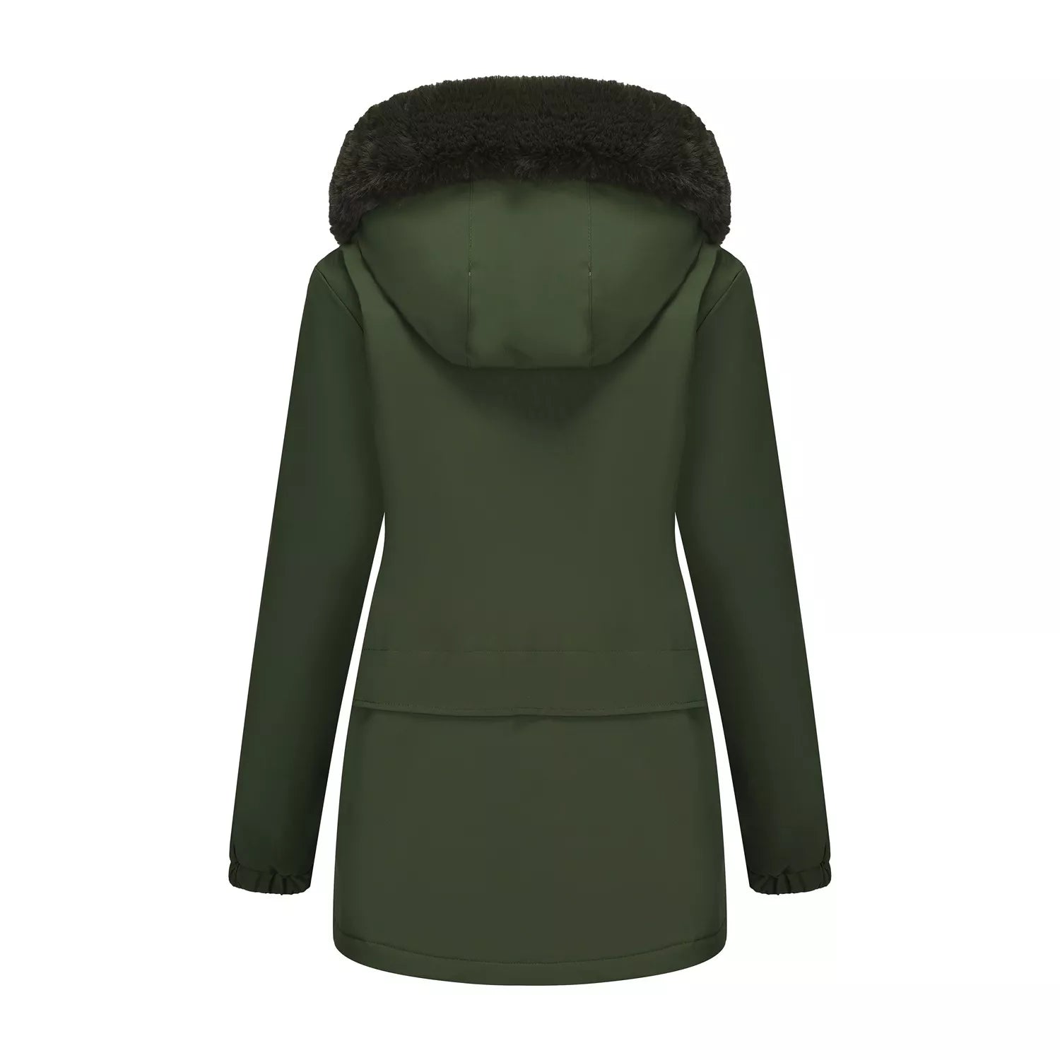 Trendsi Full Size Fur Hooded Warm Winter Parka Outerwear Plus Size