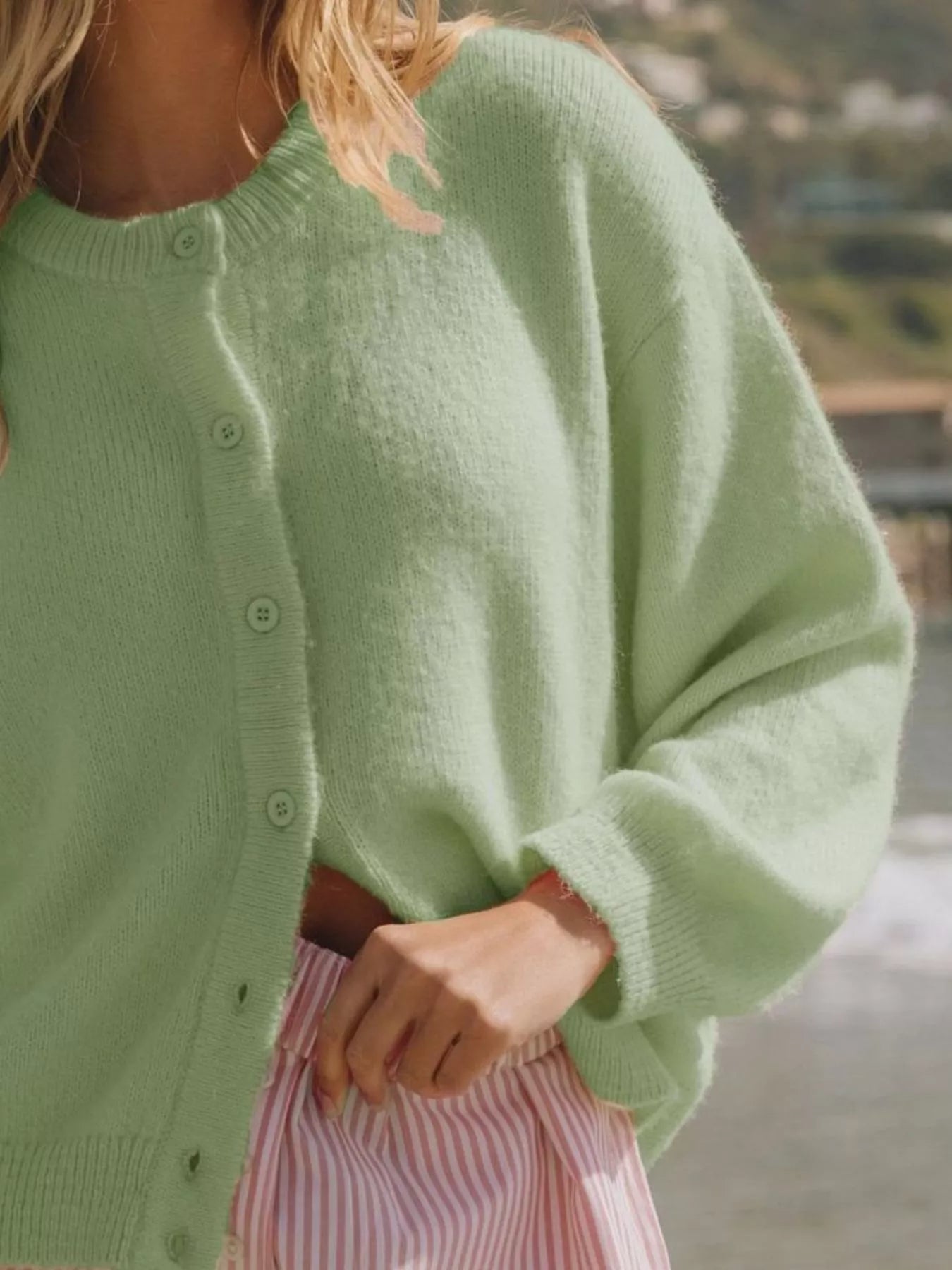 Sarah Express Women's Button-Down Knit Cardigan