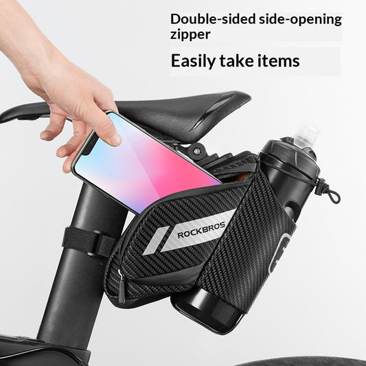 Sarah Express Bicycle Rear Bag – 1.5L Carbon-Look PU Bike Seat Bag for Mountain & Road Cycling