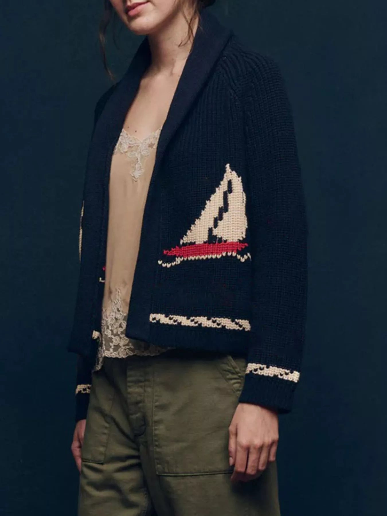 Sarah Express Women's Open Front Long Sleeve Cardigan - Lightweight Layering Sweater