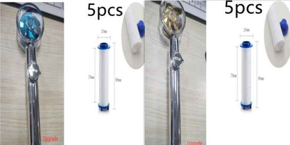Sarah Express Turbo Propeller Shower Head - 360° High Pressure Water Saving Rainfall Showerhead Set9