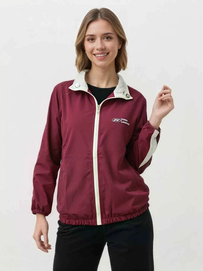 Sarah Express Women's Lightweight Zip-Up Jacket - Casual Polyester Outerwear