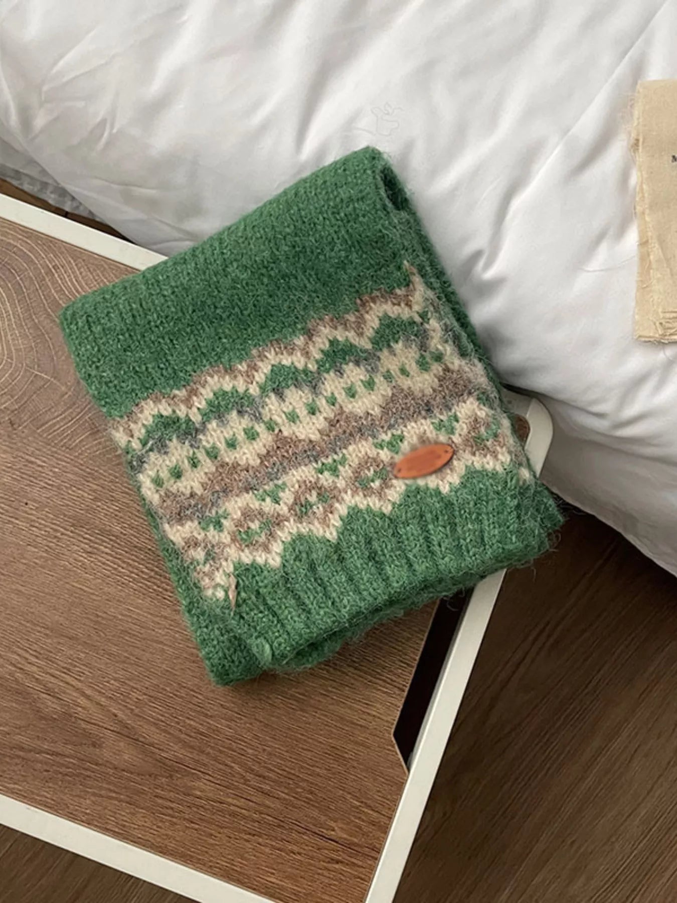 Sarah Express Women's Nordic Pattern Knitted Winter Scarf