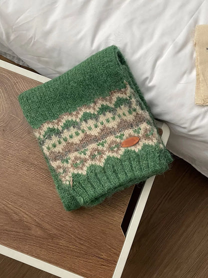 Sarah Express Women's Nordic Pattern Knitted Winter Scarf