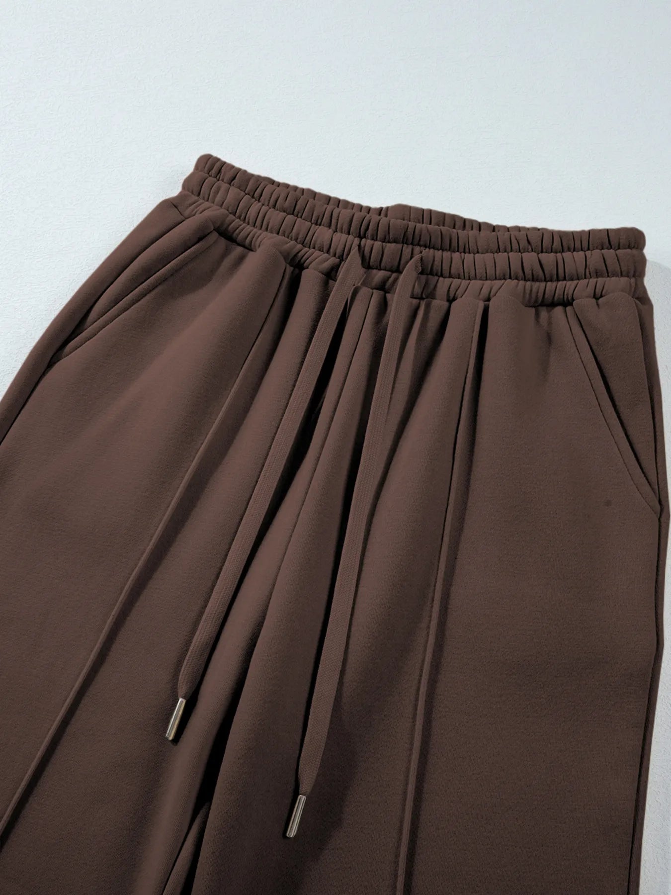 Sarah Express Women's Collared Sweatshirt and High Waist Pants Active Set