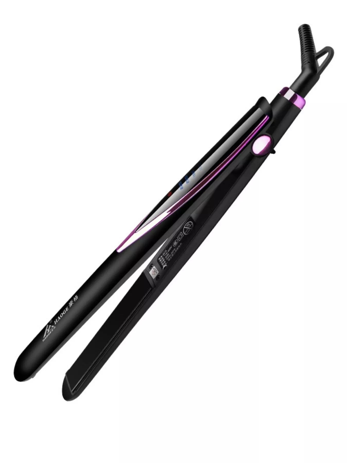 Sarah Express 2-in-1 Hair Straightener and Curler with Adjustable Temperature Control Red-Violet