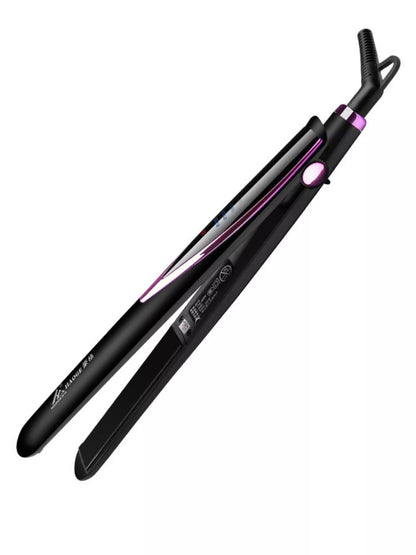 Sarah Express 2-in-1 Hair Straightener and Curler with Adjustable Temperature Control Red-Violet