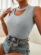 Sarah Express Women's Cutout Sleeveless Tank Top