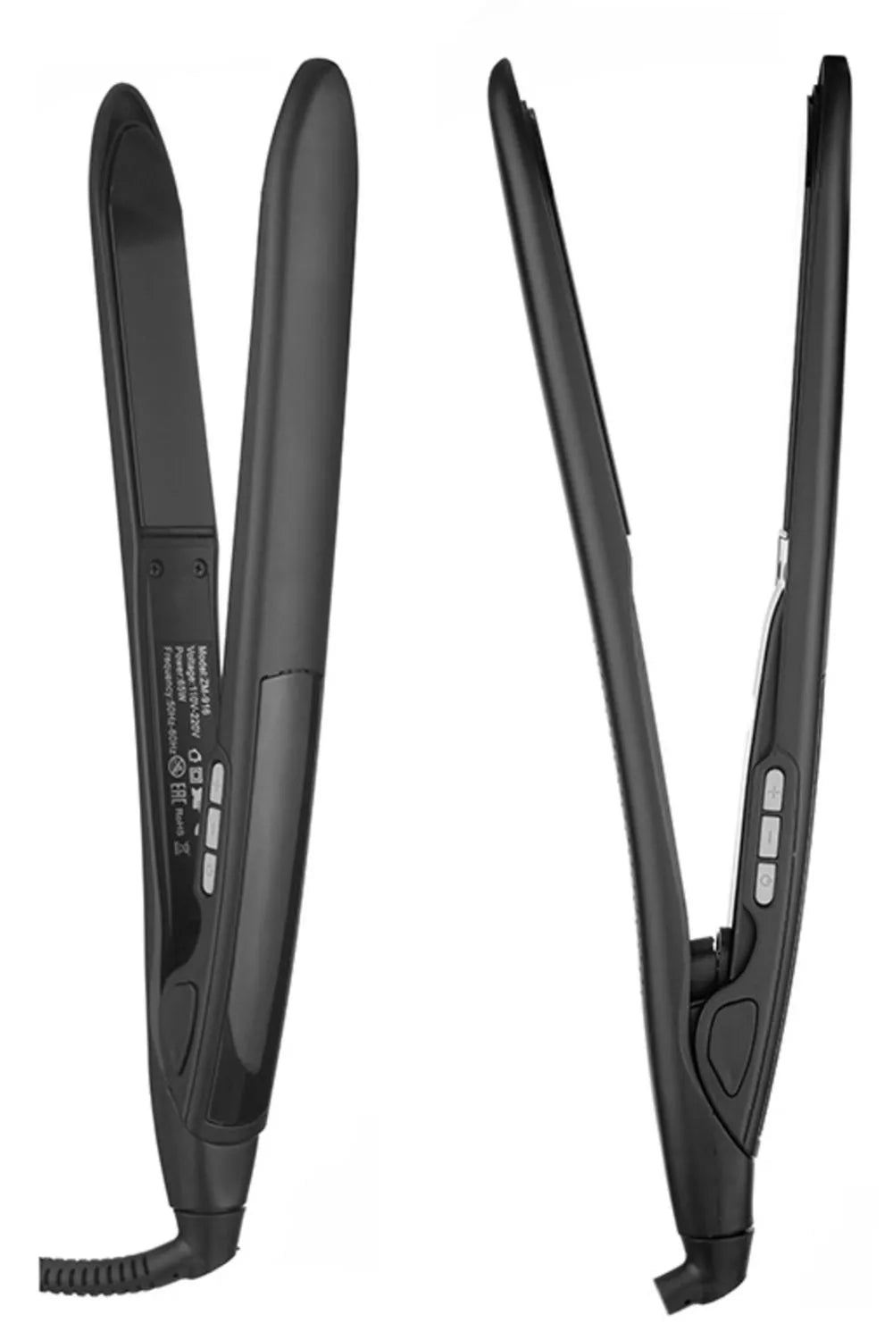 Sarah Express 2-in-1 Hair Curler and Straightener - Dual Function Styling Tool Black