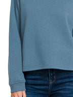 Sarah Express Women’s Oversized Fleece Raglan Sweatshirt Casual Fall Winter