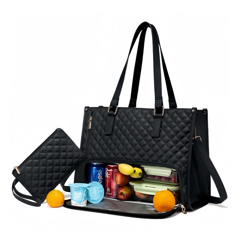 Sarah Express 2-in-1 Tote & Lunch Bag Combo - Extra Large Capacity with Insulated Lunch Compartment