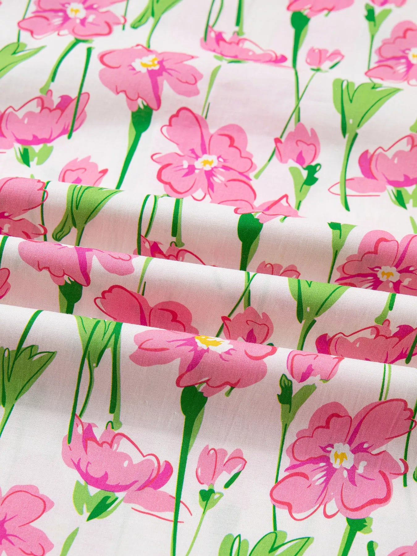 Sarah Express Women's Floral Print V Neck Ruffled Short Sleeve Blouse