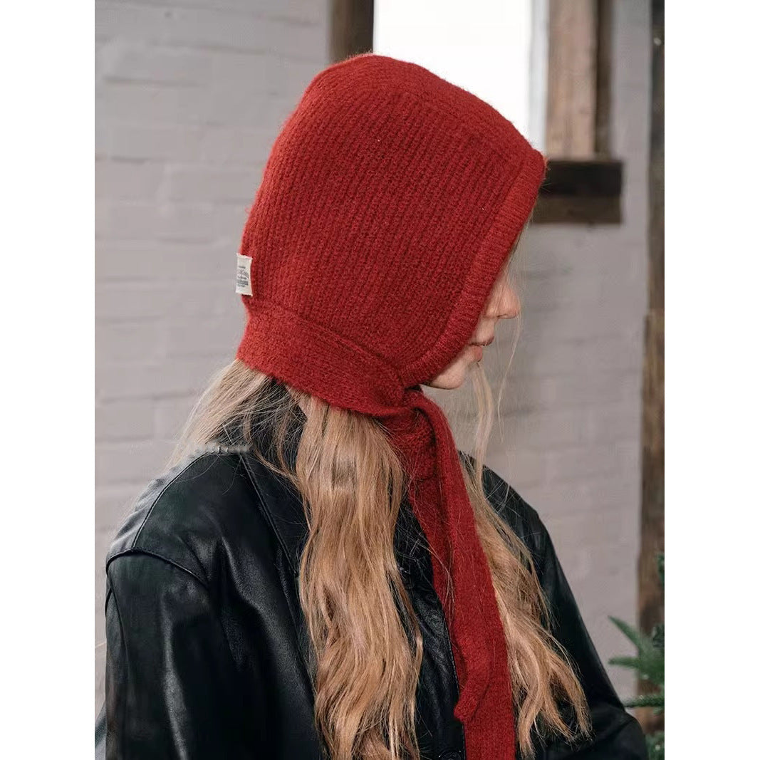 Sarah Express Women's Retro Balaclava Winter Hat with Earmuffs Windproof Warm