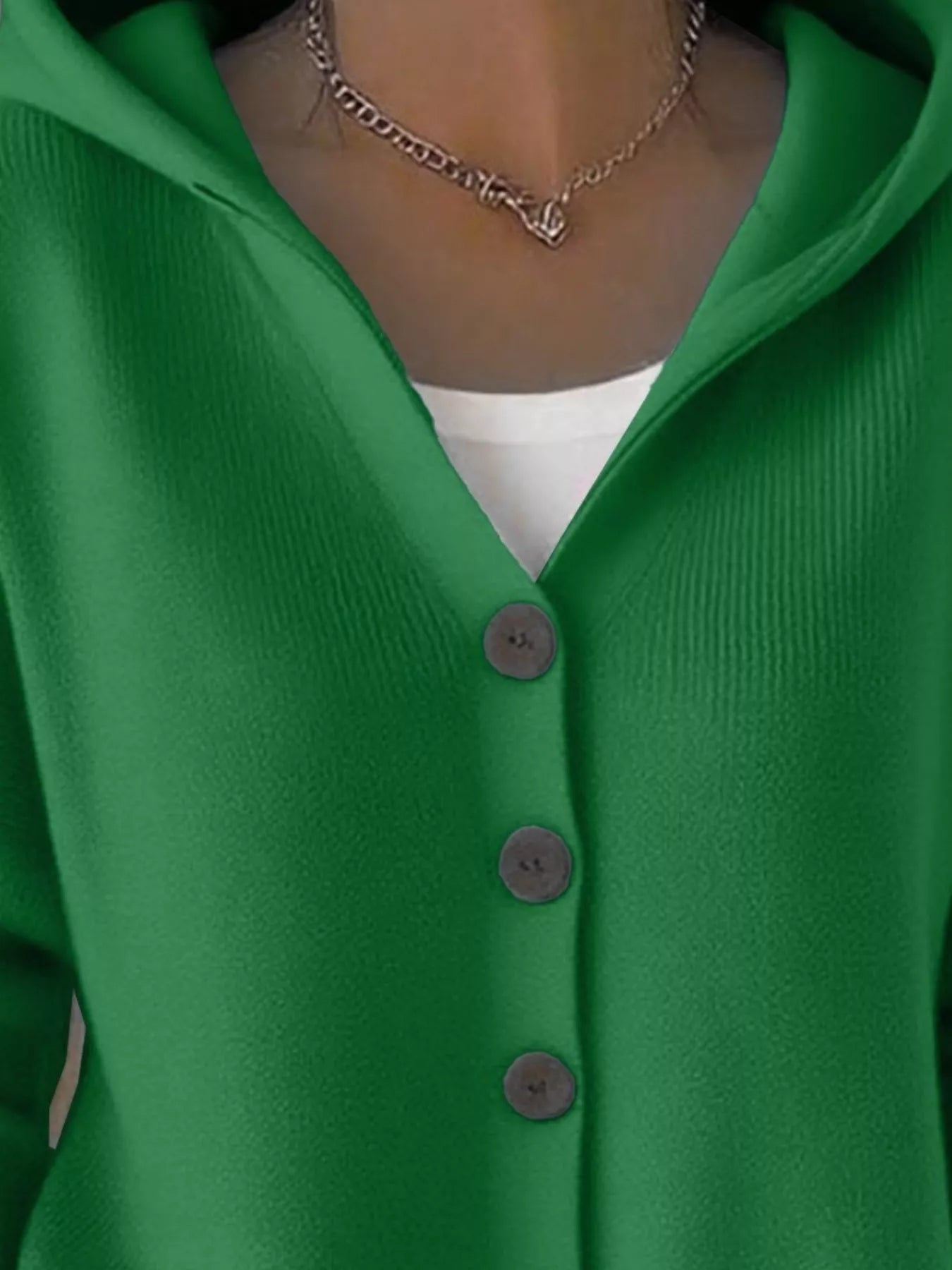 Sarah Express Women's Hooded Button-Front Soft Knit Cardigan Plus Size