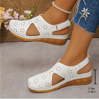 Sarah Express Breathable Wedge Sandals White