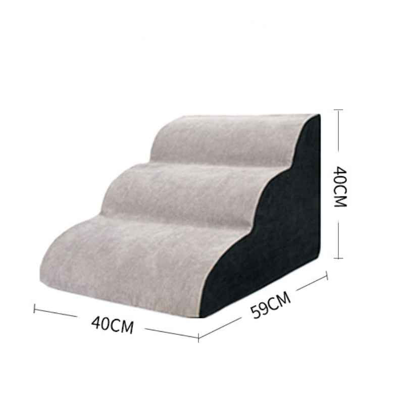 Sarah Express Pet Dog Wave Ramp Stairs - Anti-Slip Fabric Steps for Small Dogs & Cats Large Third Order Domestic Model