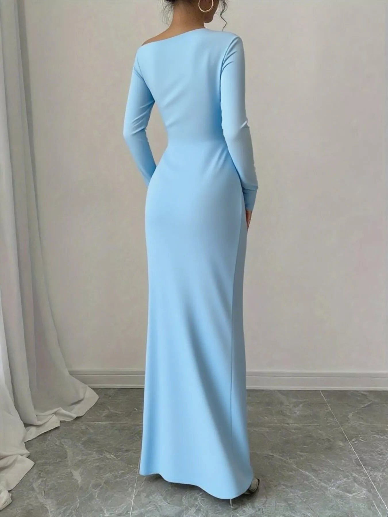 Sarah Express Women's Floral Print One Shoulder Maxi Dress