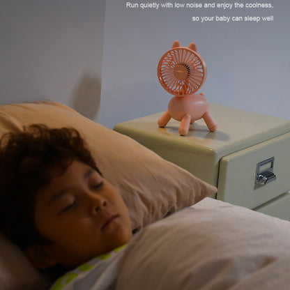Portable USB Desktop Fan - Rechargeable Mini Cooling Fan with Adjustable Head