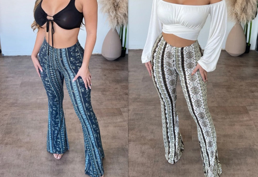 Sarah Express High Waist Printed Leggings Stretch Full Length Slim Fit Pants