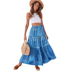 Sarah Express Women's High Waist Printed Maxi Dress Loose Fit Casual