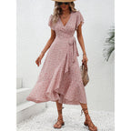 Sarah Express Floral Short Sleeve Fairy Dress Flowing Casual Summer Dress