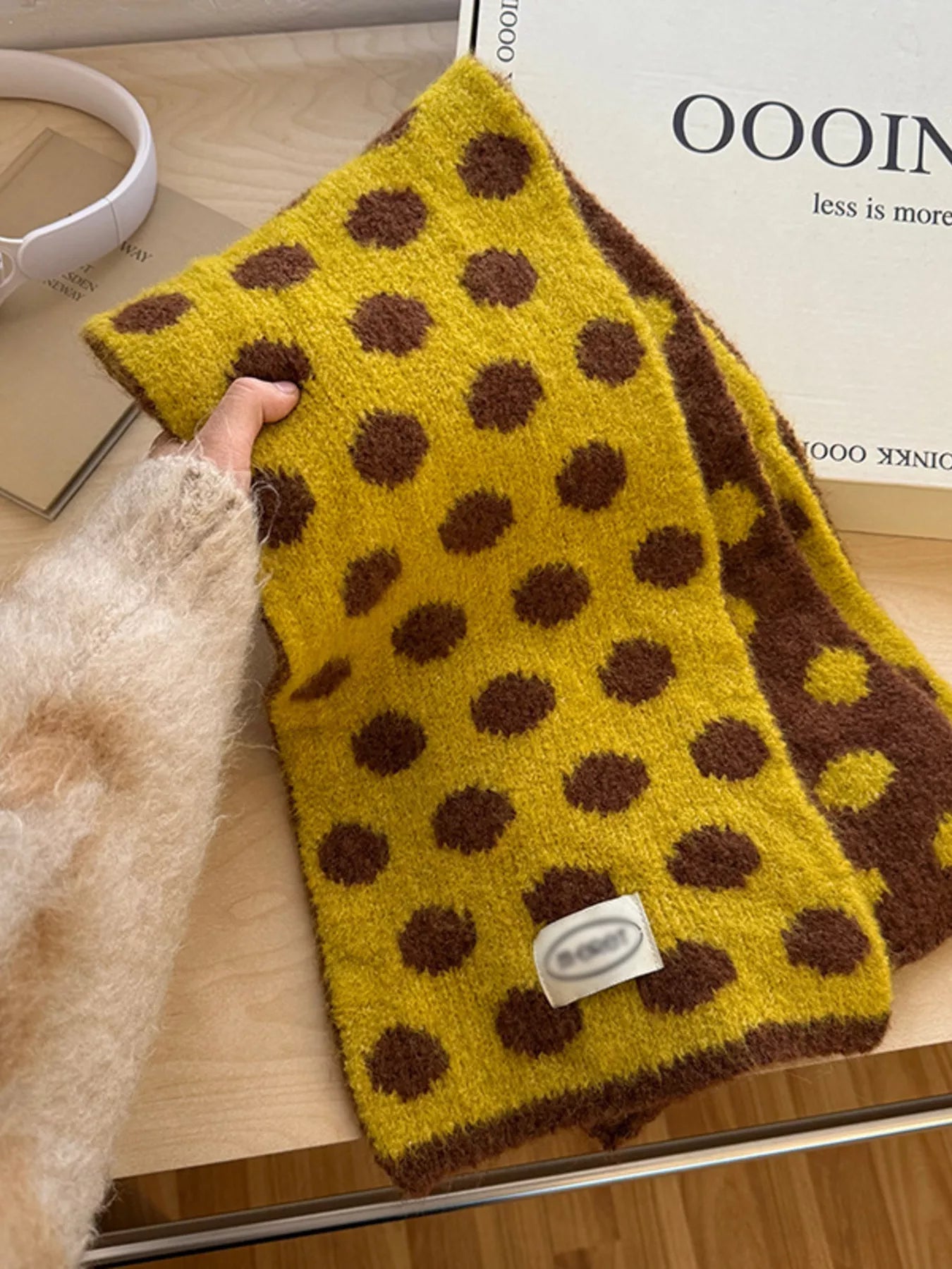 Sarah Express Women's Polka Dot Knitted Scarf