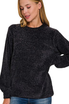 Sarah Express Women’s Oversized Balloon Sleeve Chenille Sweater
