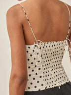 Sarah Express Women's Printed Smocked Cami Top