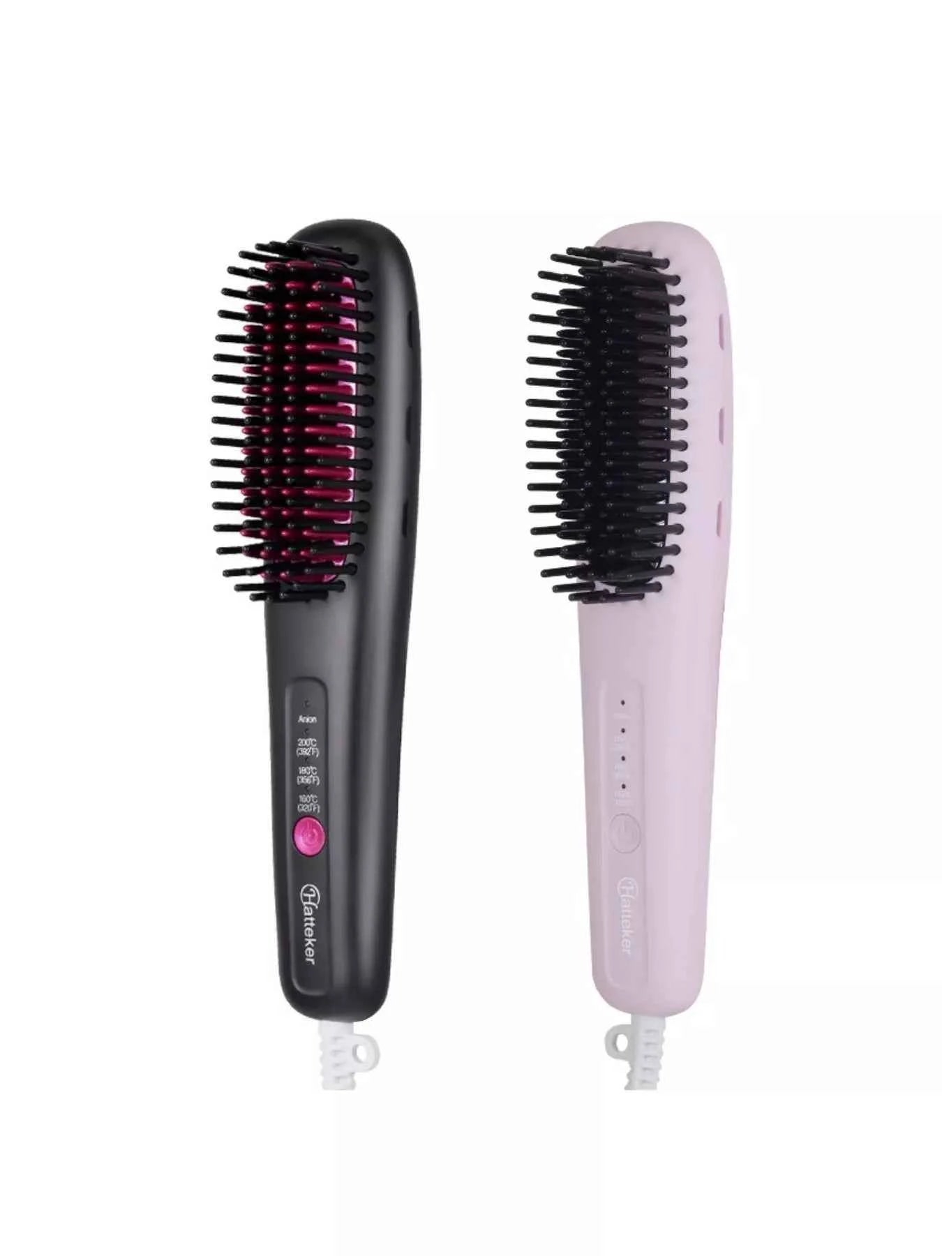 Sarah Express Women's 2-in-1 Heated Hair Straightening Comb - Curling & Straightening Brush