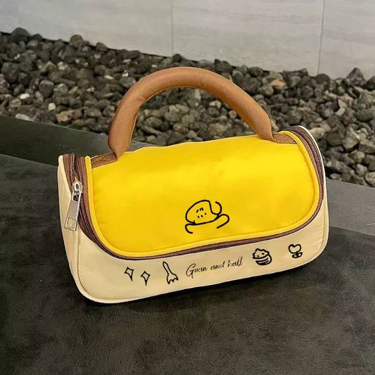 Sarah Express Women's Cartoon Print Handle Cosmetic Bag Yellow ONESIZE