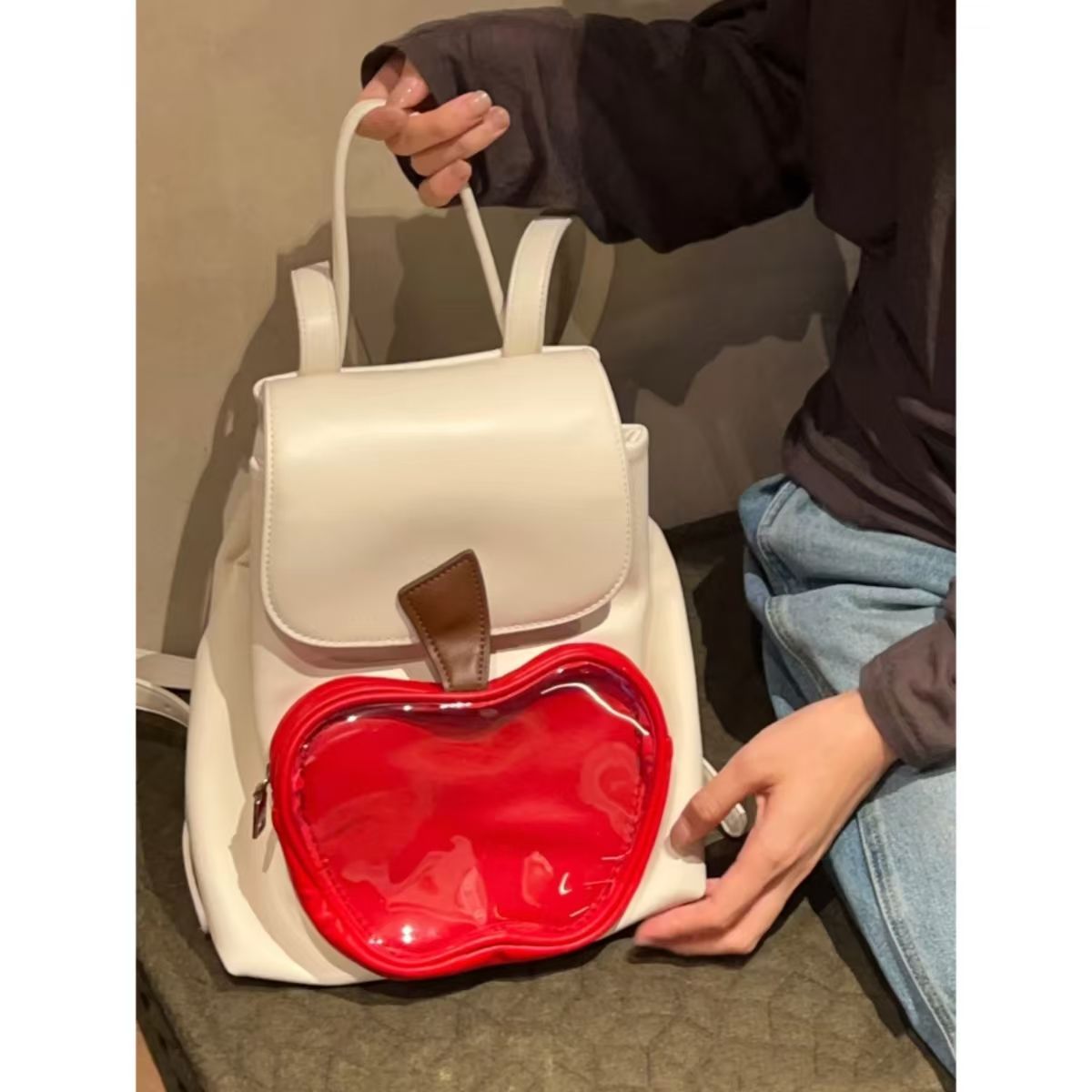 Sarah Express Women's Elegant Patchwork Backpack | Polyester-Cotton Everyday Bag Main Image Backpack