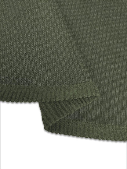 Sarah Express Women's Plus Size Corduroy Hooded Jacket with Pockets