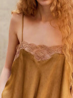 Sarah Express Women's Lace Trim Flowy Cami Top