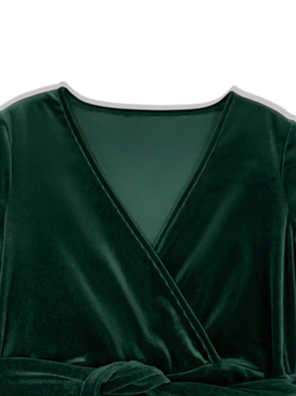 Sarah Express Women's Velvet Long Sleeve Maxi Dress