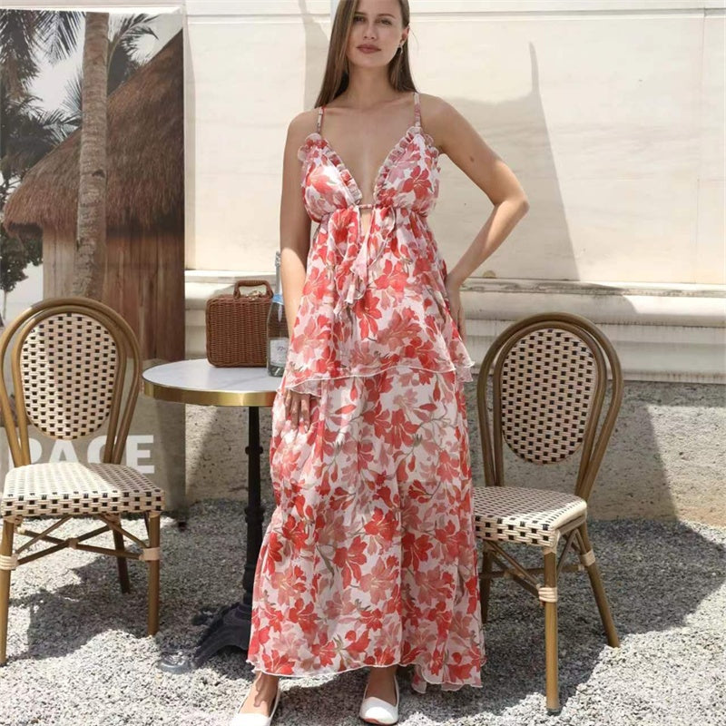 Sarah Express Women's Simple Maxi Dress Polyester Long Casual