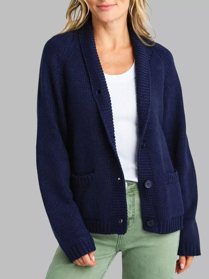 Trendsi Women's USA Flag Chunky Knit Button-Down Cardigan