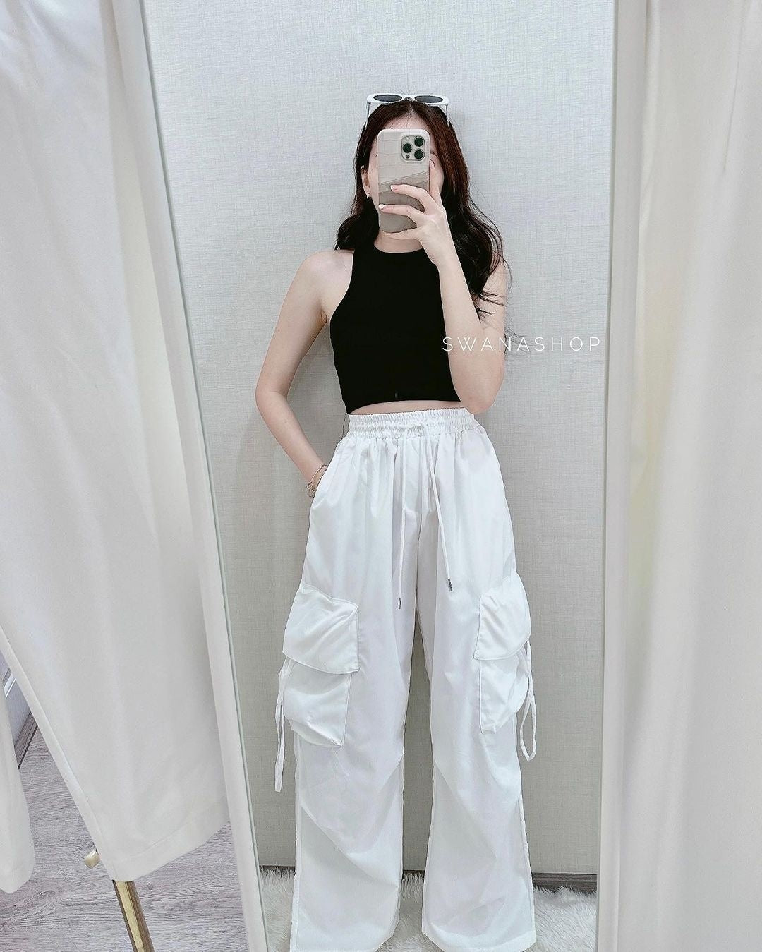 Sarah Express High Waist Quick Drying Retro Casual Pants