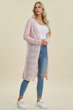 Sarah Express Women’s Plus Size Open Front Longline Cardigan Sweater
