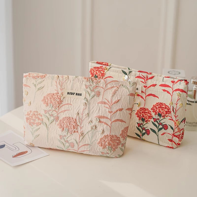 Sarah Express Women's Floral Makeup Clutch Bag - Portable Cosmetic Organizer Pouch | Sarah Express