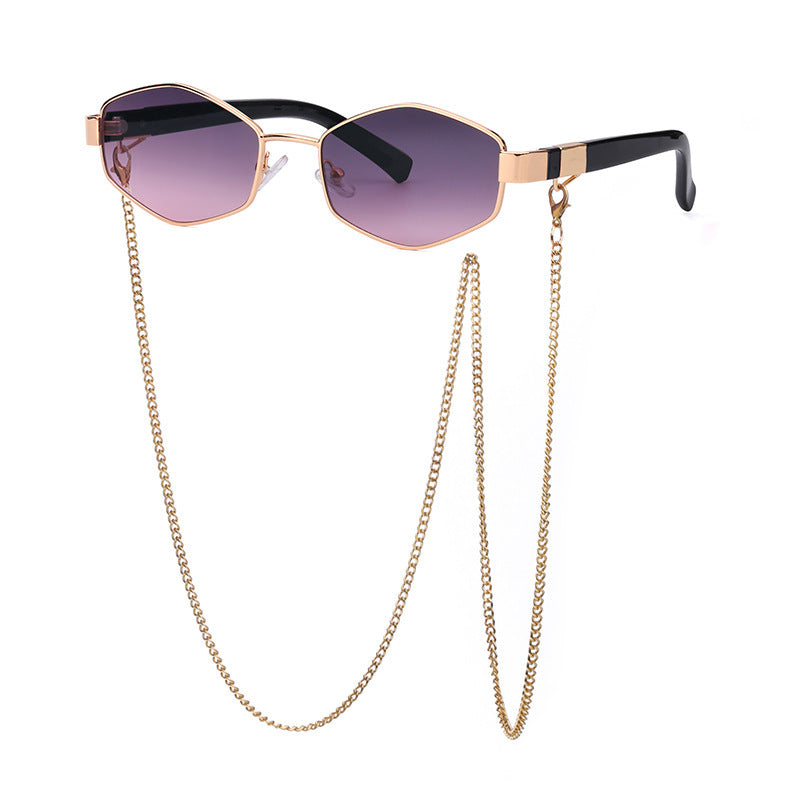 Sarah Express Women's Chain Detail Korean Style Sunglasses UV400 Protection