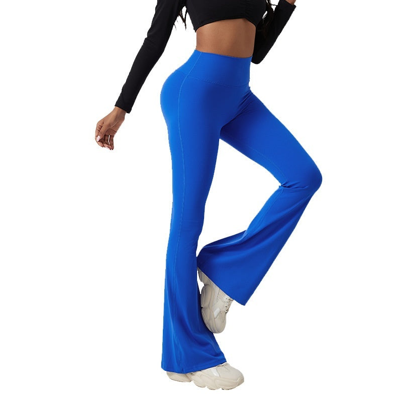 Sarah Express High Waist Wide Leg Fitness Pants Sculpting Nylon Blend