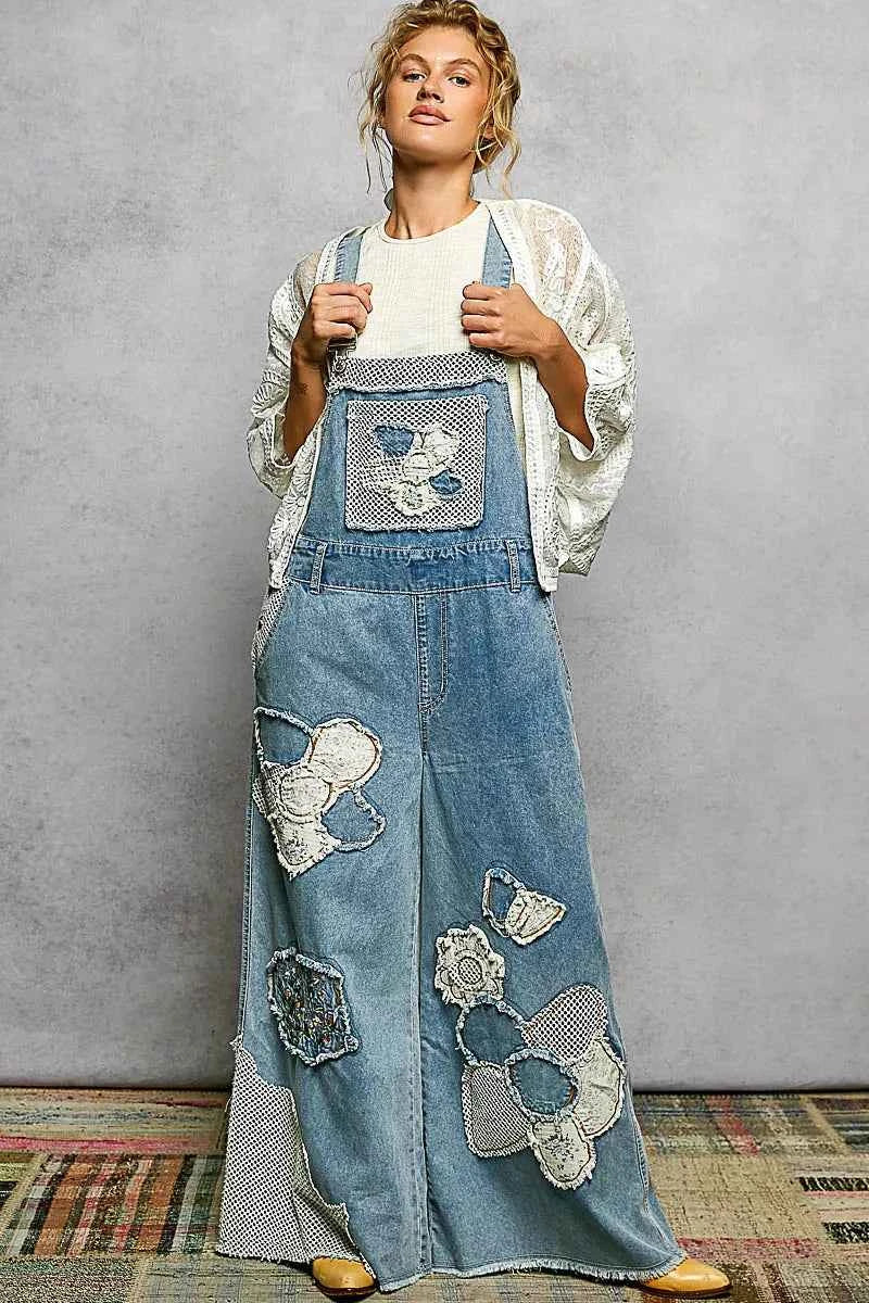 Sarah Express Women's Open Front Crochet Cardigan with Floral Embroidery - Lightweight Summer Cardigan