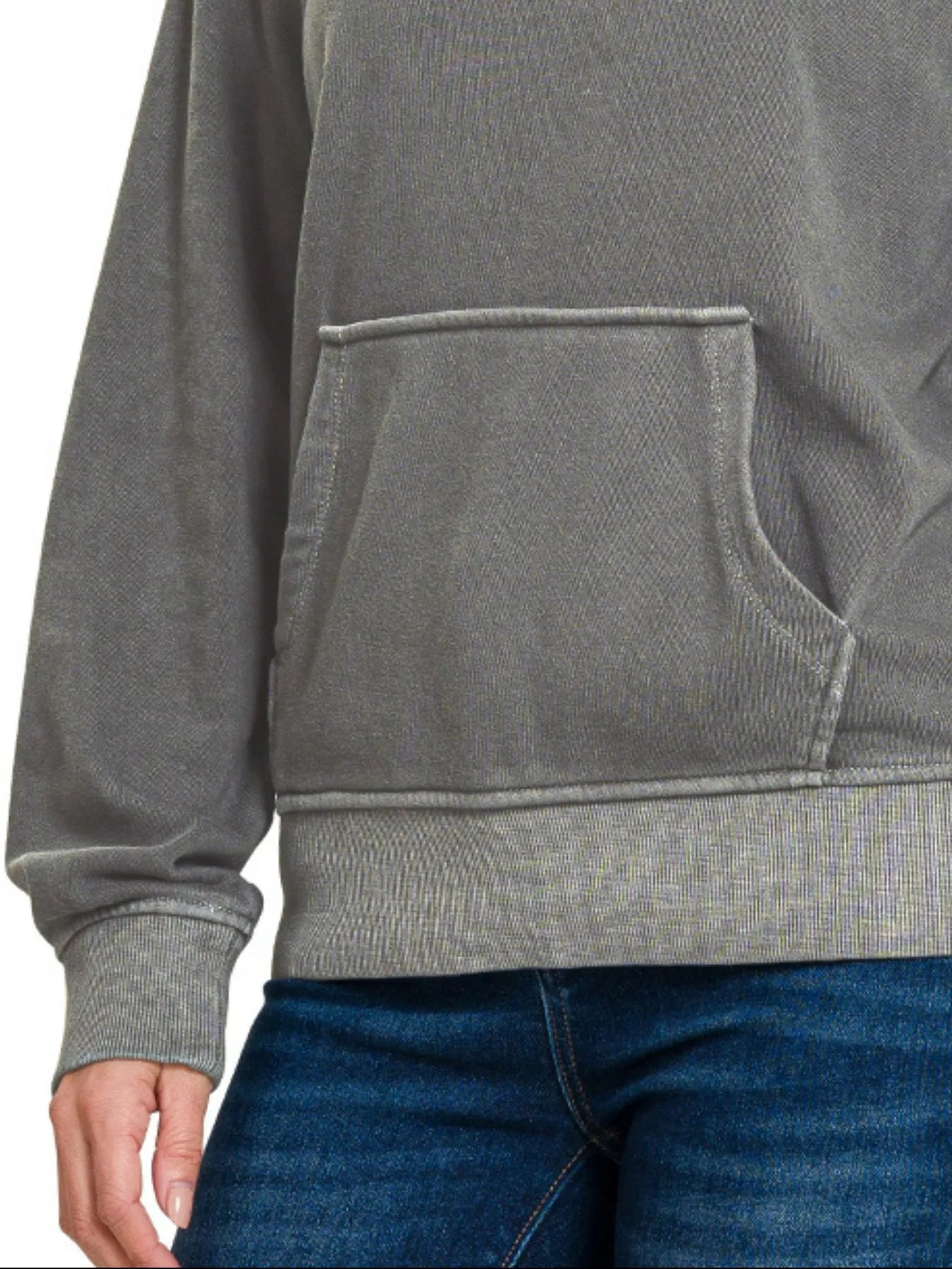 Sarah Express Women’s Pigment Dye Fleece Hoodie with Kangaroo Pocket