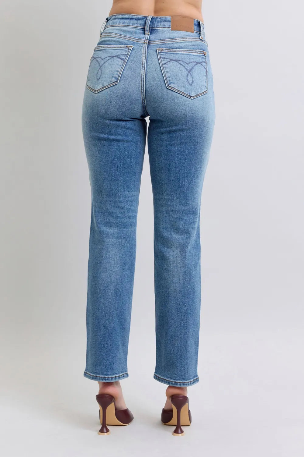 Sarah Express Women’s Plus Size High Rise Thermal Lined Straight Jeans
