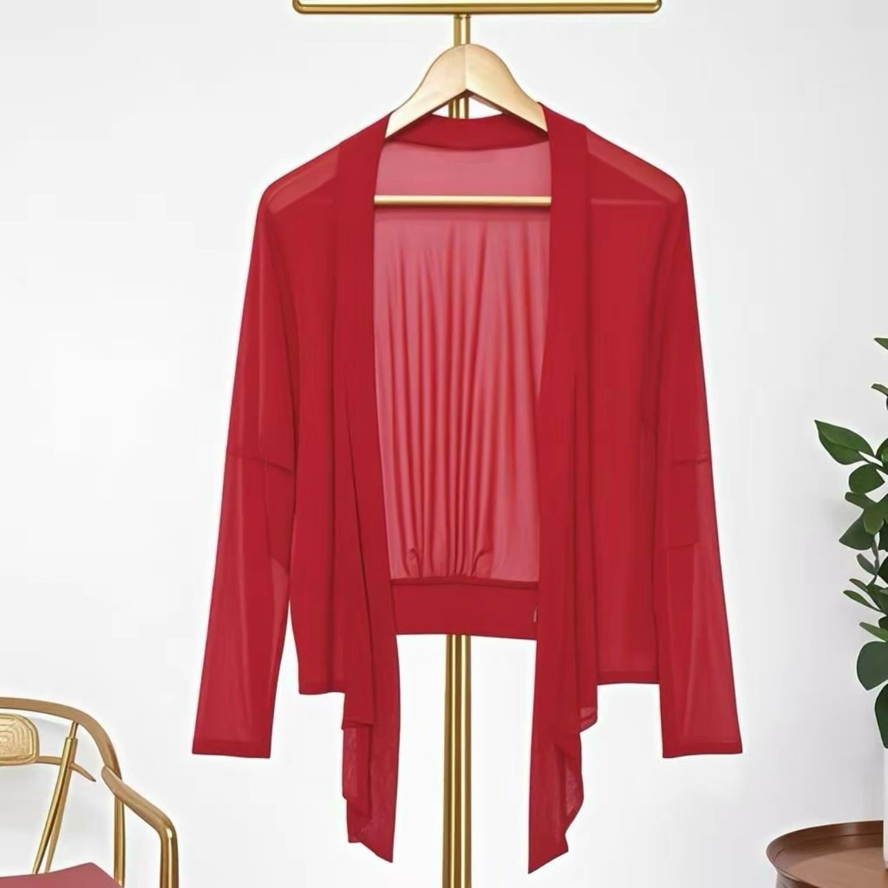 Lightweight Summer Shawl Cardigan Short Sleeve Sun Protection Cover-Up Plus Size