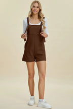 Sarah Express Women’s Plus Size Textured Sleeveless Romper Casual