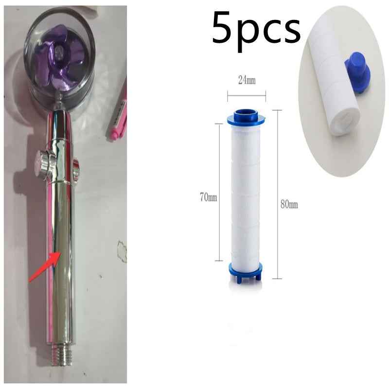 Sarah Express Turbo Propeller Shower Head - 360° High Pressure Water Saving Rainfall Showerhead Set6