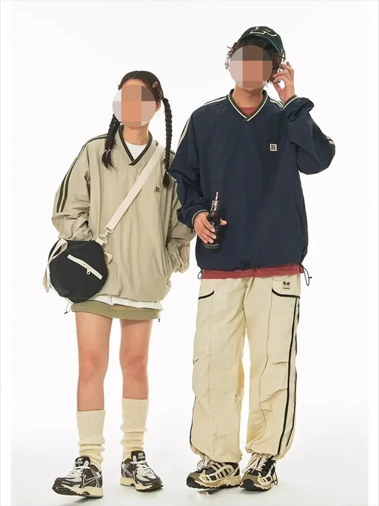 Sarah Express Harajuku Retro Oversized Pullover Sweater Unisex Street Style